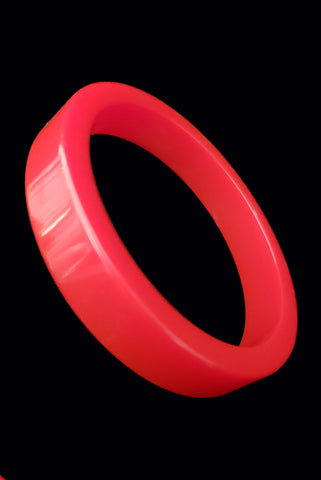 1940s Vintage Rich Cherry Red Sliced Bakelite Bangle