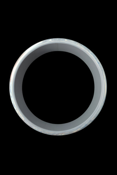 1960s Vintage Blue and White Marbled Plastic Bangle Bracelet