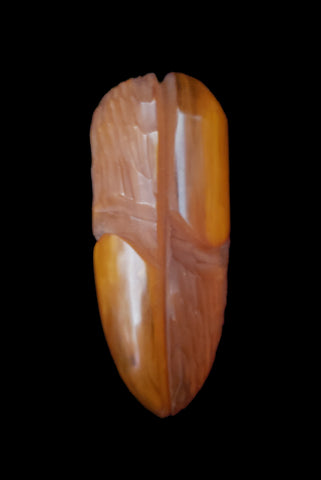 1930s Vintage Carved Translucent Bakelite Ice Tea Dress Clip