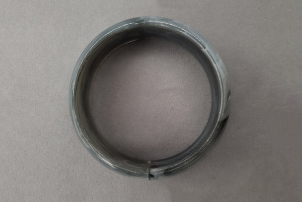 1980s Vintage Gray Marbled and Navy Blue Plastic Three (3) Bangle Bracelet Set