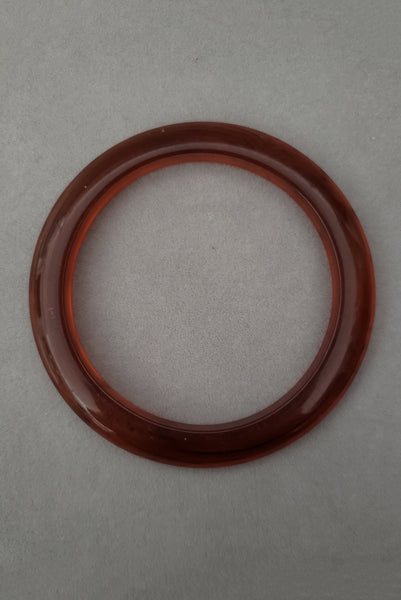 1980s Vintage Translucent Peach and Brown Four (4) Bangle Bracelet Set