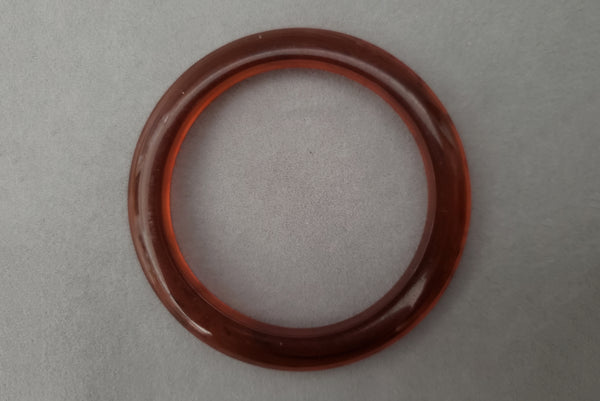 1980s Vintage Translucent Peach and Brown Four (4) Bangle Bracelet Set