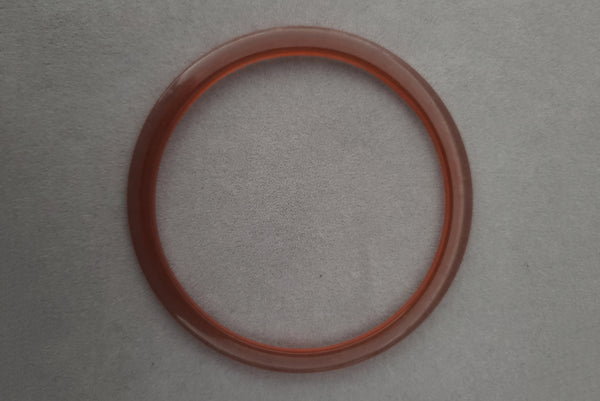 1980s Vintage Translucent Peach and Brown Four (4) Bangle Bracelet Set