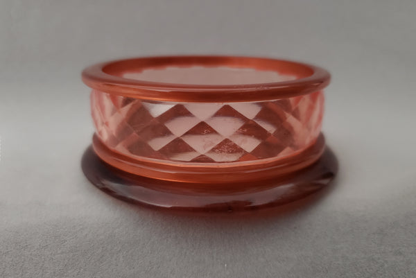 1980s Vintage Translucent Peach and Brown Four (4) Bangle Bracelet Set