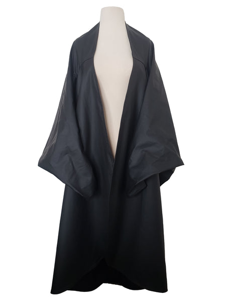 Izzy Coat in Black Coated Linen