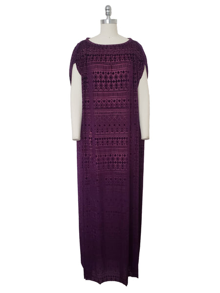 Pris Dress in Purple Deco Velvet