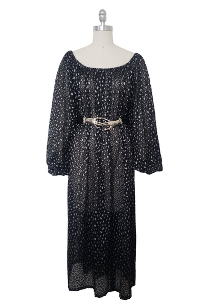 Florence Dress in Black and Silver Lace