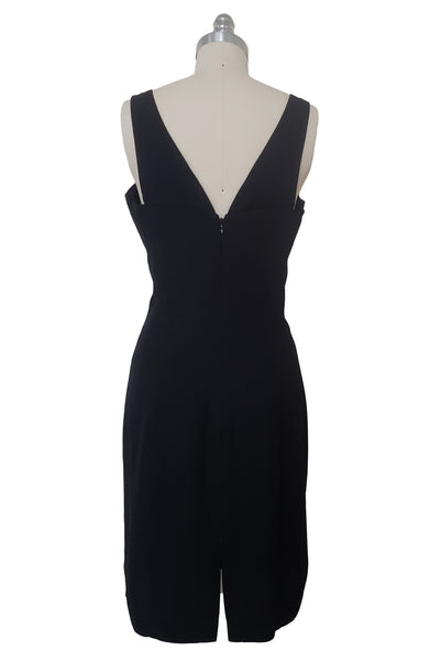 1990s Vintage Black Bow Trimmed Cocktail Dress by Late Edition, Extra Small to Small