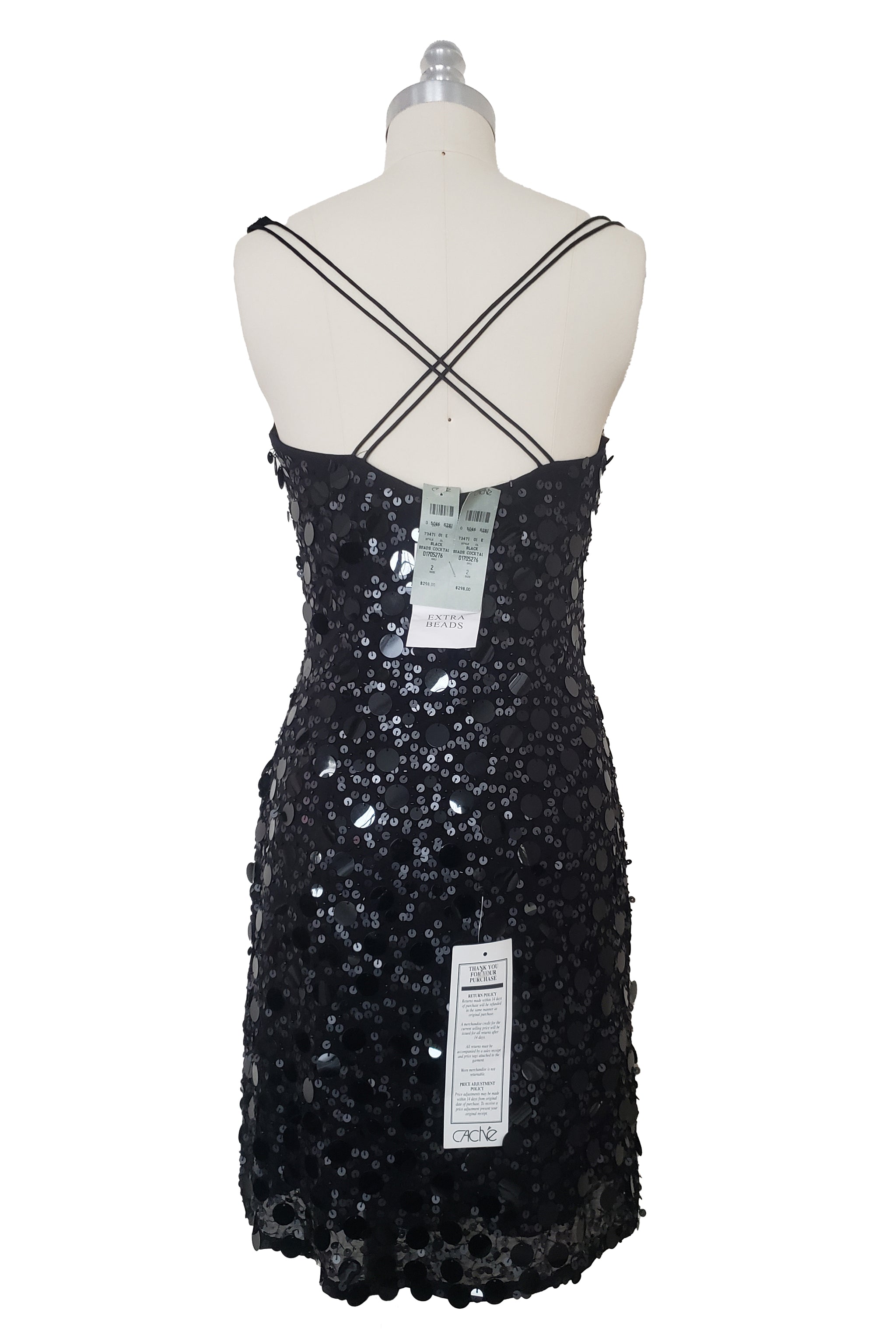 Black Sequin Gown / Full Length / 1990s Cocktail Attire 2024 / Size M