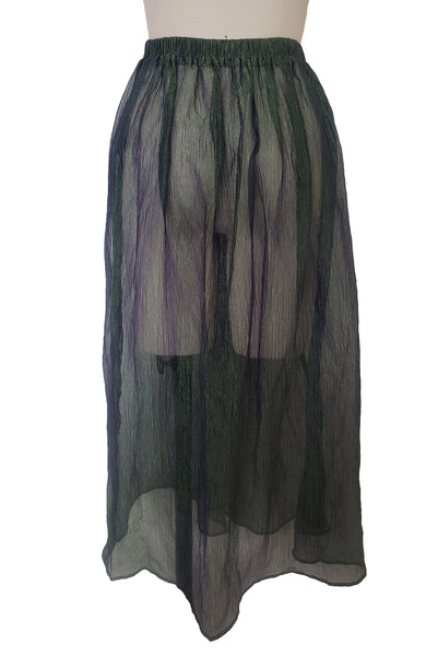 Siren Skirt in Blue Green Silk