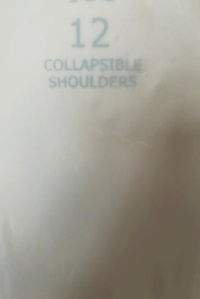 Detail view of 1930s vintage blush pink rayon and mesh lingerie applique bias cut nightgown by Seamprufe, size small to medium. Showing a watermark on the skirt front.