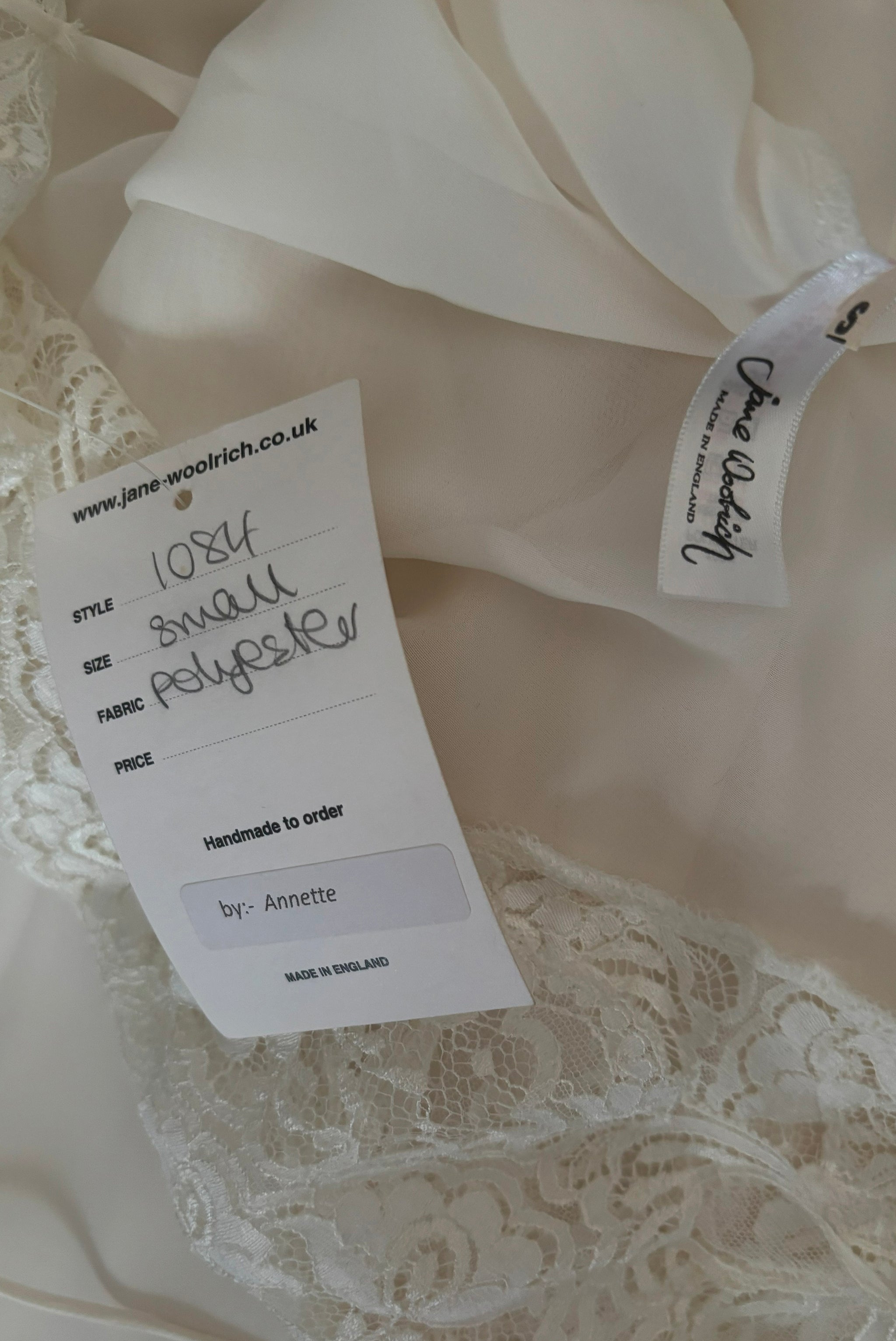 NWT 2000s Vintage White Georgette and Lace Nightgown by Jane