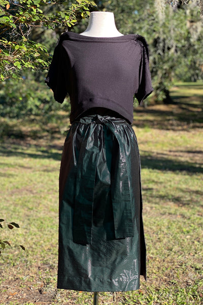 Harper Skirt in Green Silk