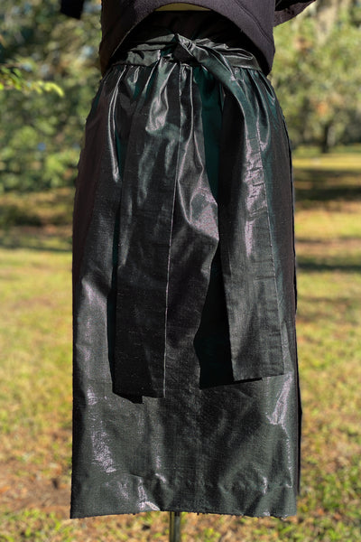 Harper Skirt in Green Silk