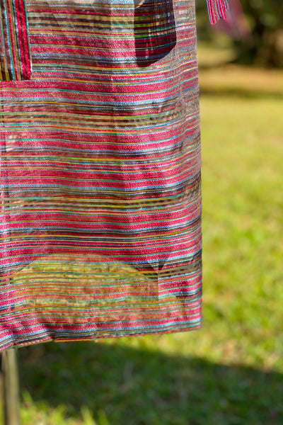 Harper Skirt in Stripe Silk