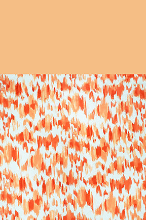 Design Your Own Eartha Caftan Short in Orange Watercolor - SAMPLE