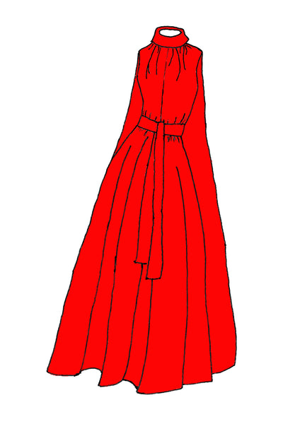 Design Your Own Eartha Caftan in Red - SAMPLE
