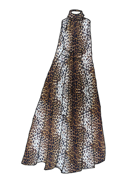 Eartha 2 Caftan in Leopard Print