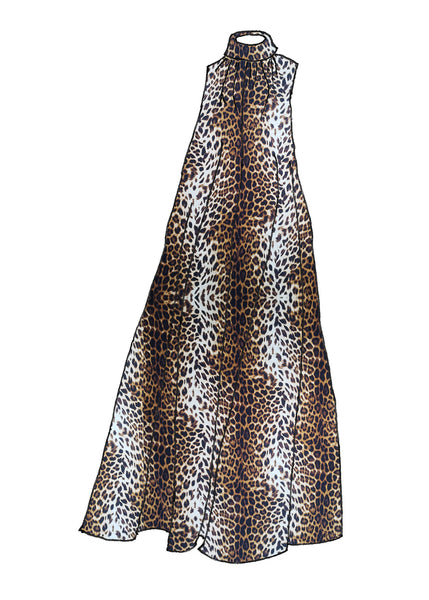 Eartha 2 Caftan in Leopard Print