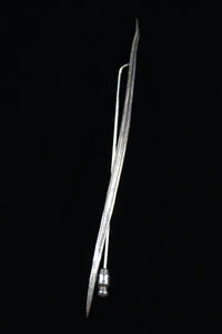 1960s Vintage Sterling Silver Leaf Lapel or Jabot Pin
